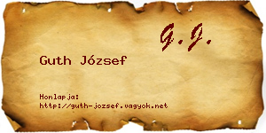 Guth József névjegykártya